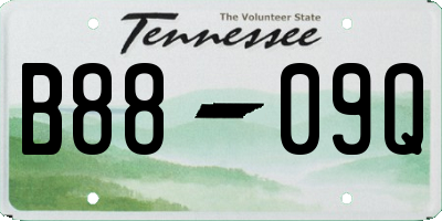 TN license plate B8809Q