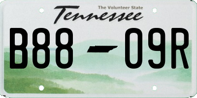 TN license plate B8809R