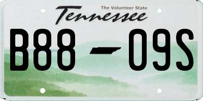 TN license plate B8809S