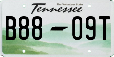 TN license plate B8809T