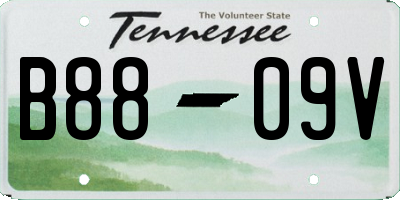TN license plate B8809V