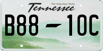 TN license plate B8810C