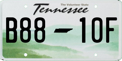 TN license plate B8810F