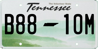 TN license plate B8810M