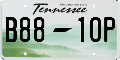 TN license plate B8810P