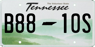 TN license plate B8810S