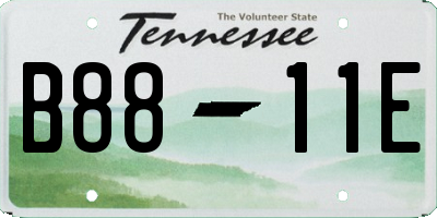 TN license plate B8811E