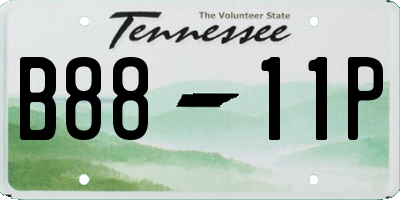 TN license plate B8811P
