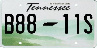 TN license plate B8811S