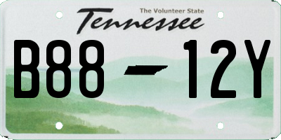 TN license plate B8812Y