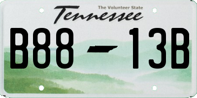 TN license plate B8813B