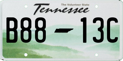 TN license plate B8813C
