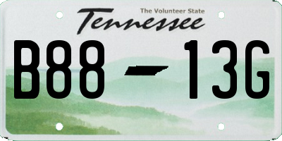 TN license plate B8813G