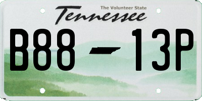 TN license plate B8813P