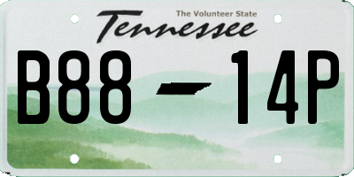 TN license plate B8814P