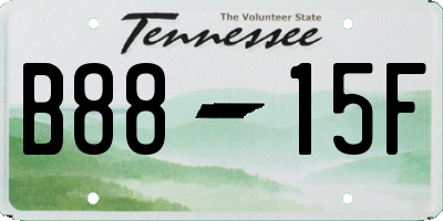 TN license plate B8815F