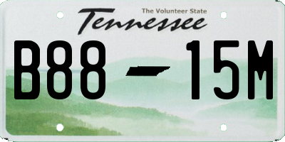 TN license plate B8815M