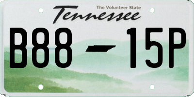 TN license plate B8815P