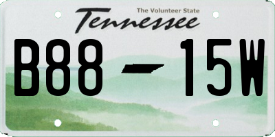 TN license plate B8815W