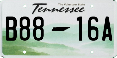 TN license plate B8816A
