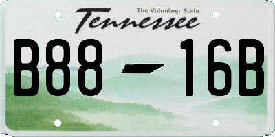 TN license plate B8816B