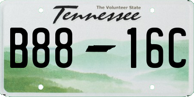 TN license plate B8816C