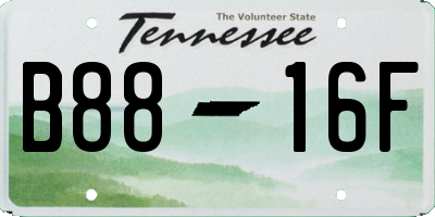 TN license plate B8816F