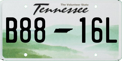 TN license plate B8816L