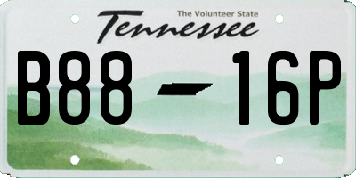 TN license plate B8816P