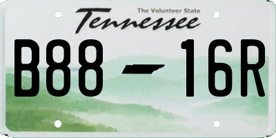 TN license plate B8816R