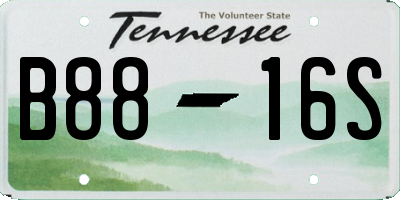 TN license plate B8816S