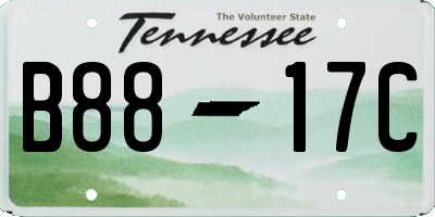 TN license plate B8817C