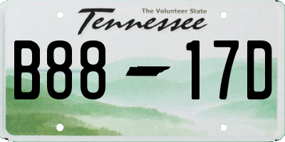 TN license plate B8817D