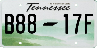 TN license plate B8817F