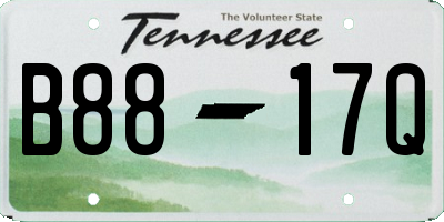 TN license plate B8817Q