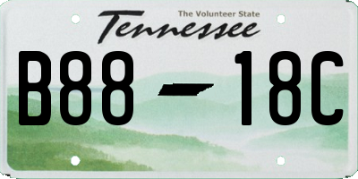 TN license plate B8818C