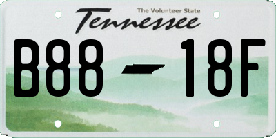 TN license plate B8818F