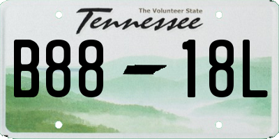 TN license plate B8818L
