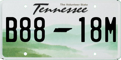 TN license plate B8818M