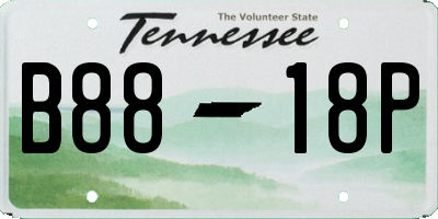TN license plate B8818P