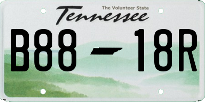 TN license plate B8818R