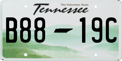 TN license plate B8819C