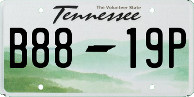 TN license plate B8819P