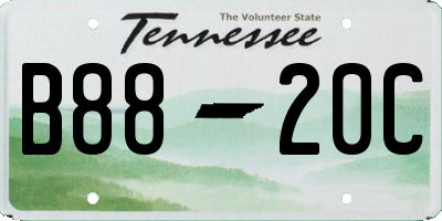 TN license plate B8820C