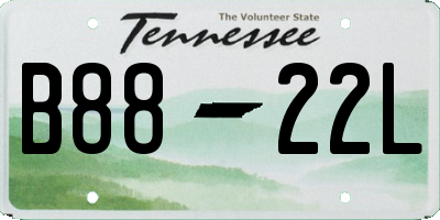 TN license plate B8822L