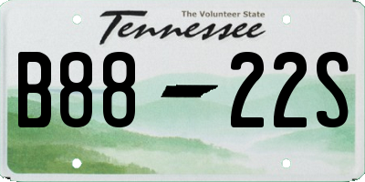 TN license plate B8822S