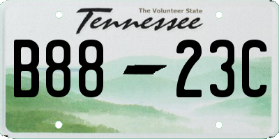 TN license plate B8823C