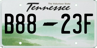 TN license plate B8823F