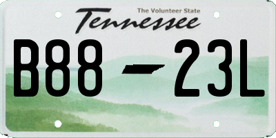 TN license plate B8823L