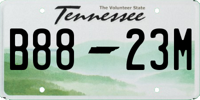 TN license plate B8823M